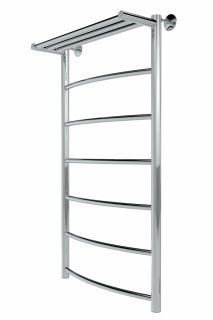 Полотенцесушитель водяной Indigo Arc LASHW100-50P с полкой 100x50 см хром